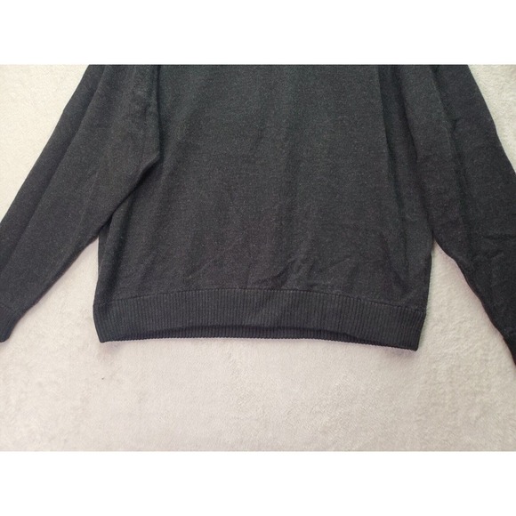 Joseph & Feiss Sweater Mens Large Dark Gray Wool Long Raglan Sleeve Turtleneck - Picture 3 of 8